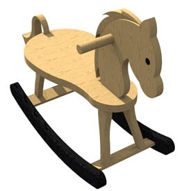 Wooden Horse 3D Object | FREE Artlantis Objects Download